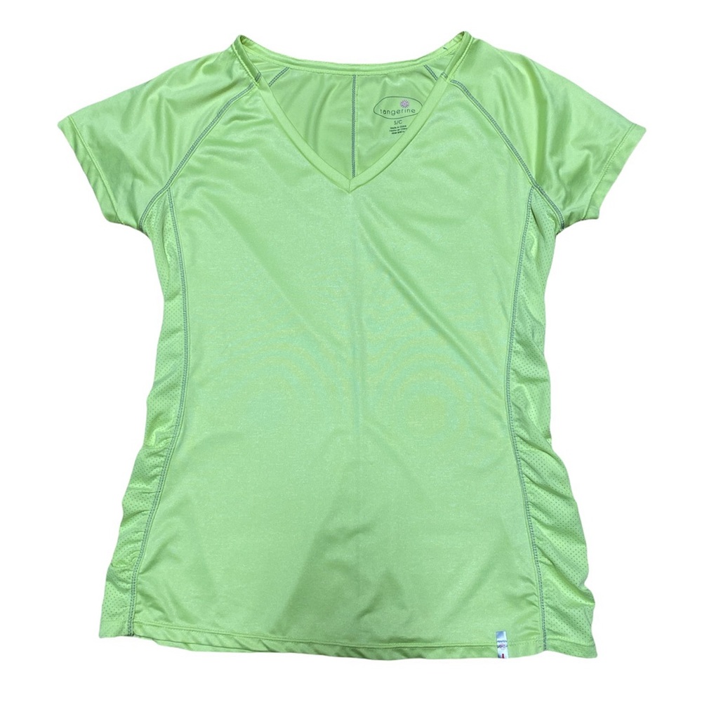 Tangerine Activewear Short Sleeve Neon Green Shirt Size S